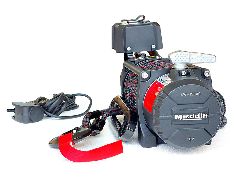 Cabestrante T-MAX Muscle-Lift MW12500 12V de 5665kg cable de plasma enfundado - Imagen 5