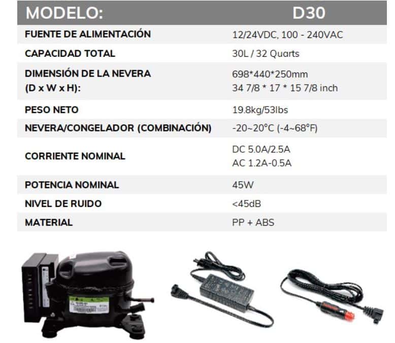 Nevera Congelador Cajón 20L Alpicool D30 - Imagen 2