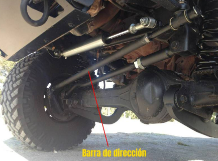 Barra de dirección delantera extra reforzada y regulable Afrikaan Ø30mm